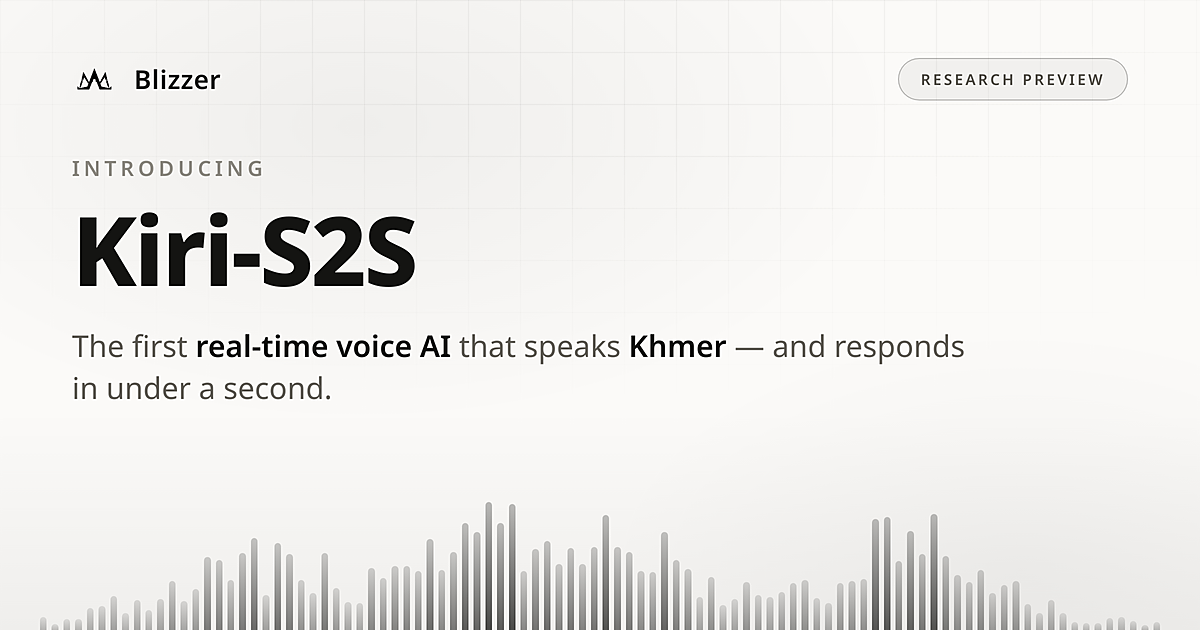 Introducing Kiri-S2S The First Real-Time Voice AI for Khmer